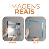 Forma quadrada com tela 30cm escorredor de fritura