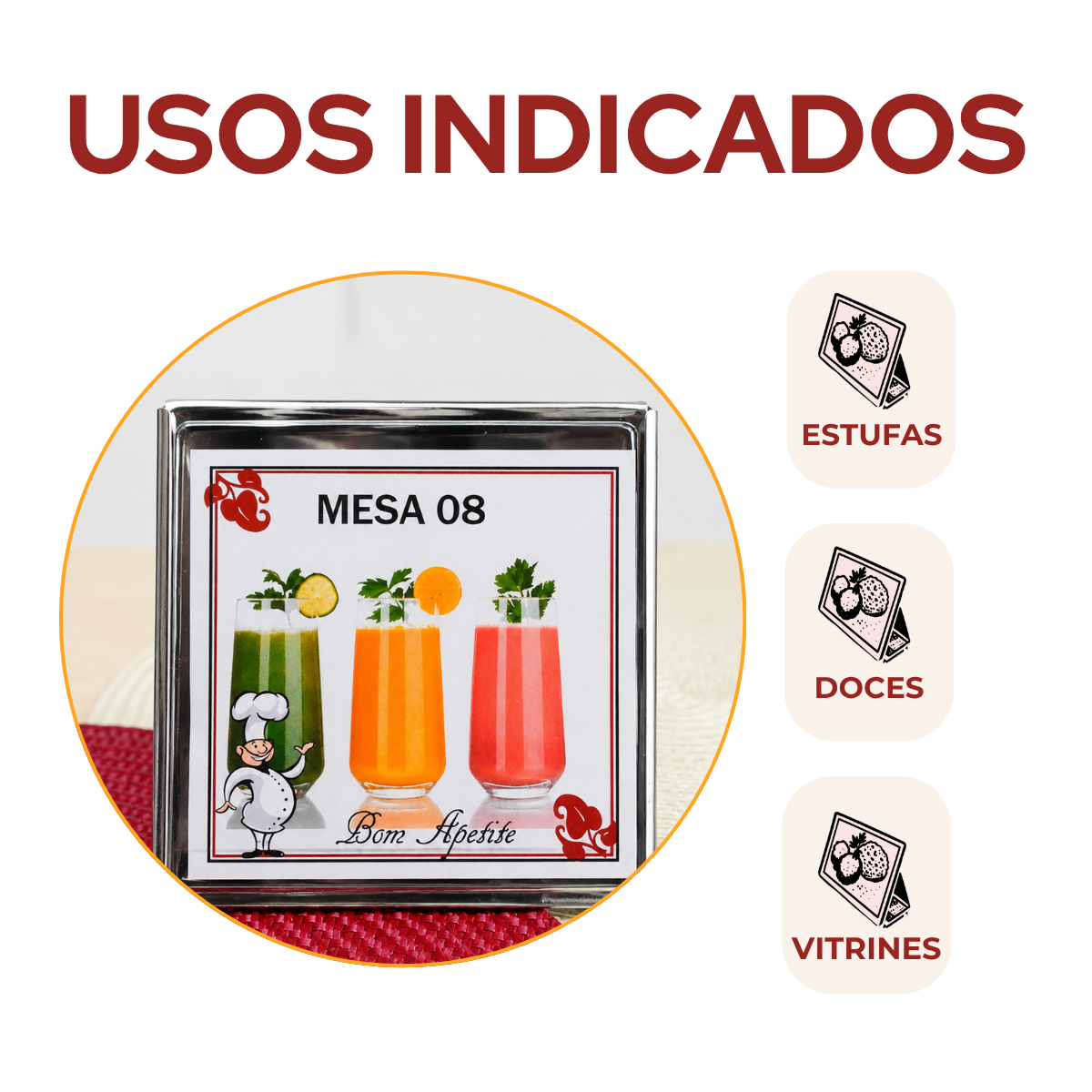 Display Mesa Identificação Mesa