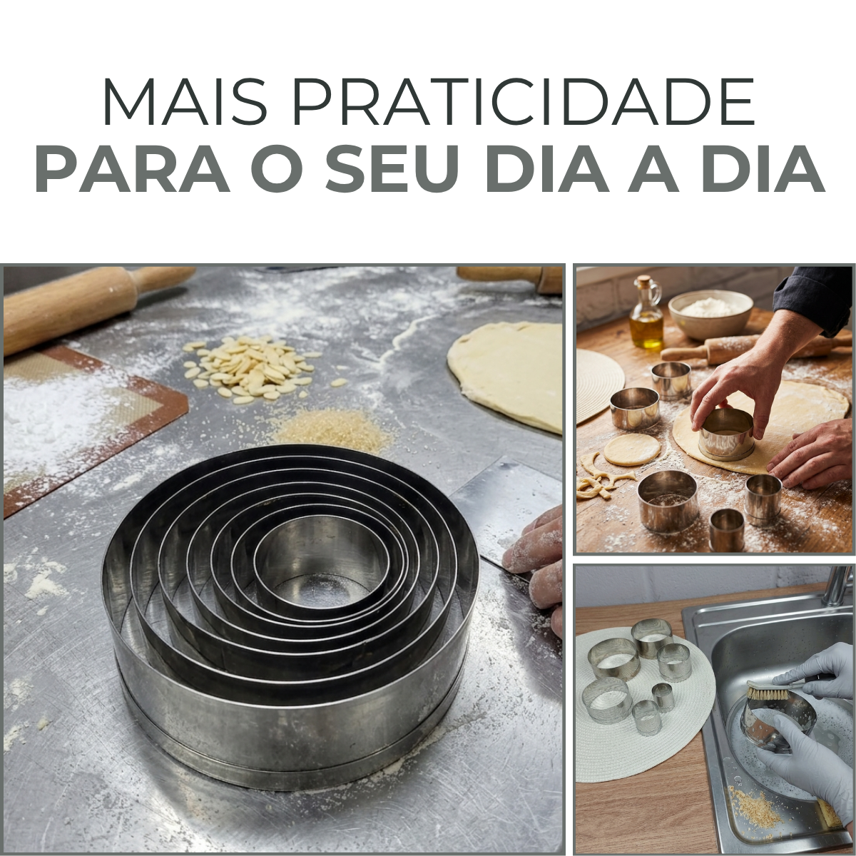 Jogo Cortador Redondo Aço Inox 7 peças