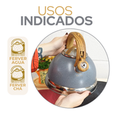 Chaleira Cinza Grey Com Apito 3 Litros