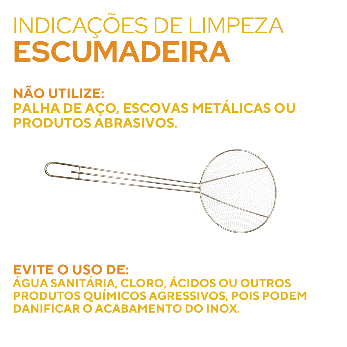 Escumadeira Fritura Aramado 78cm
