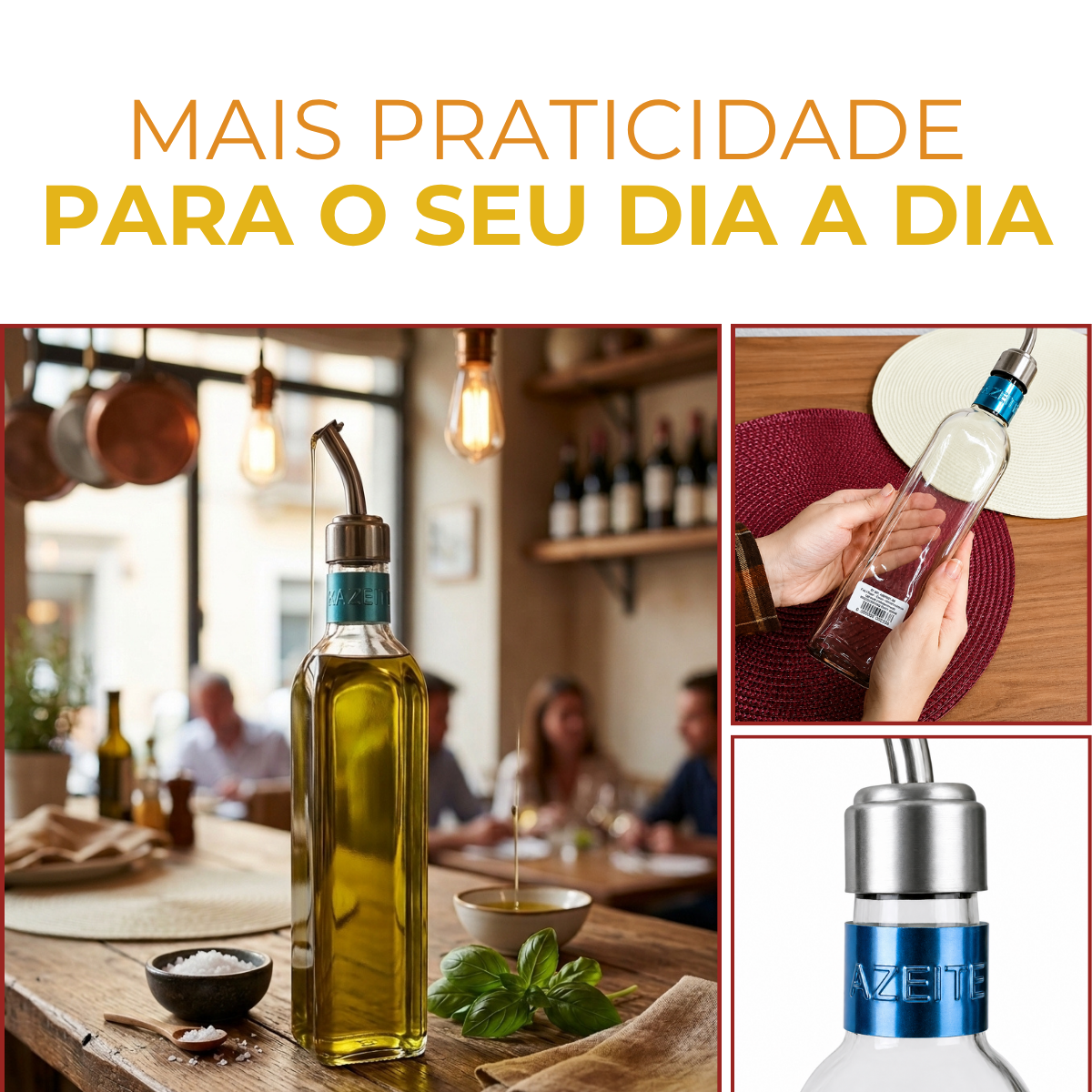 Galheteiro Azeite Vidro 500ml Servir