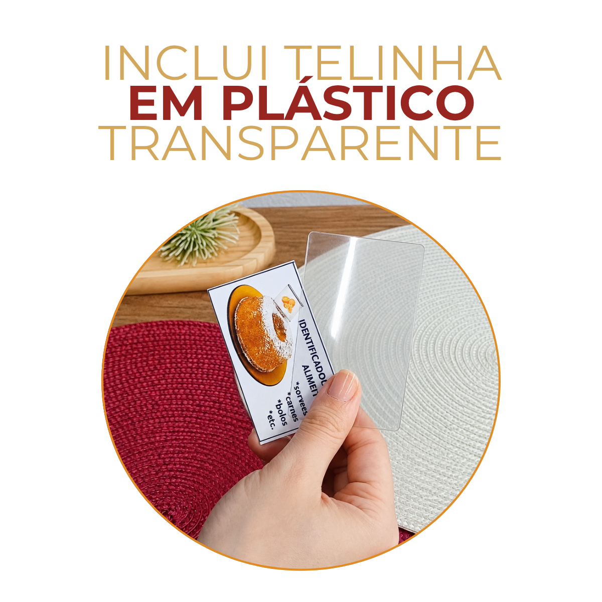 Identificação Display Bandeja Aço Inox