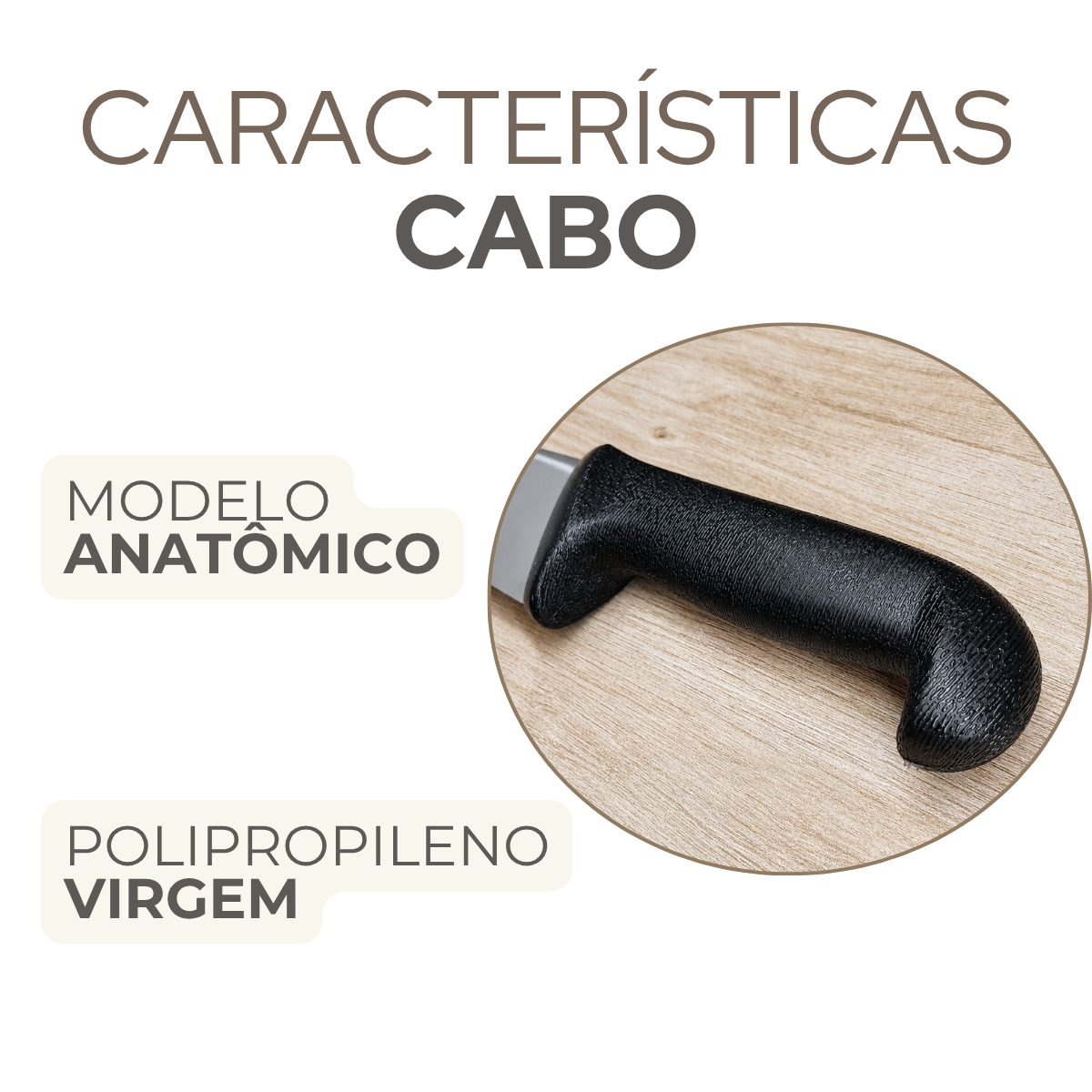 Faca Carne 12° Cabo Preto