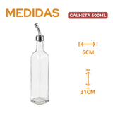 Galheteiro de Vidro 500ml Com Bico