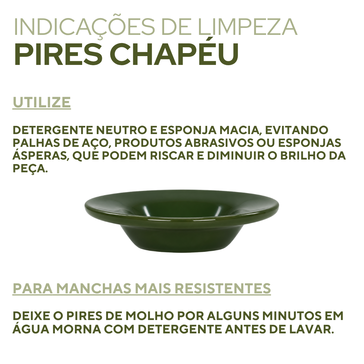 Pires Chapéu Verde em Porcelana 40ml