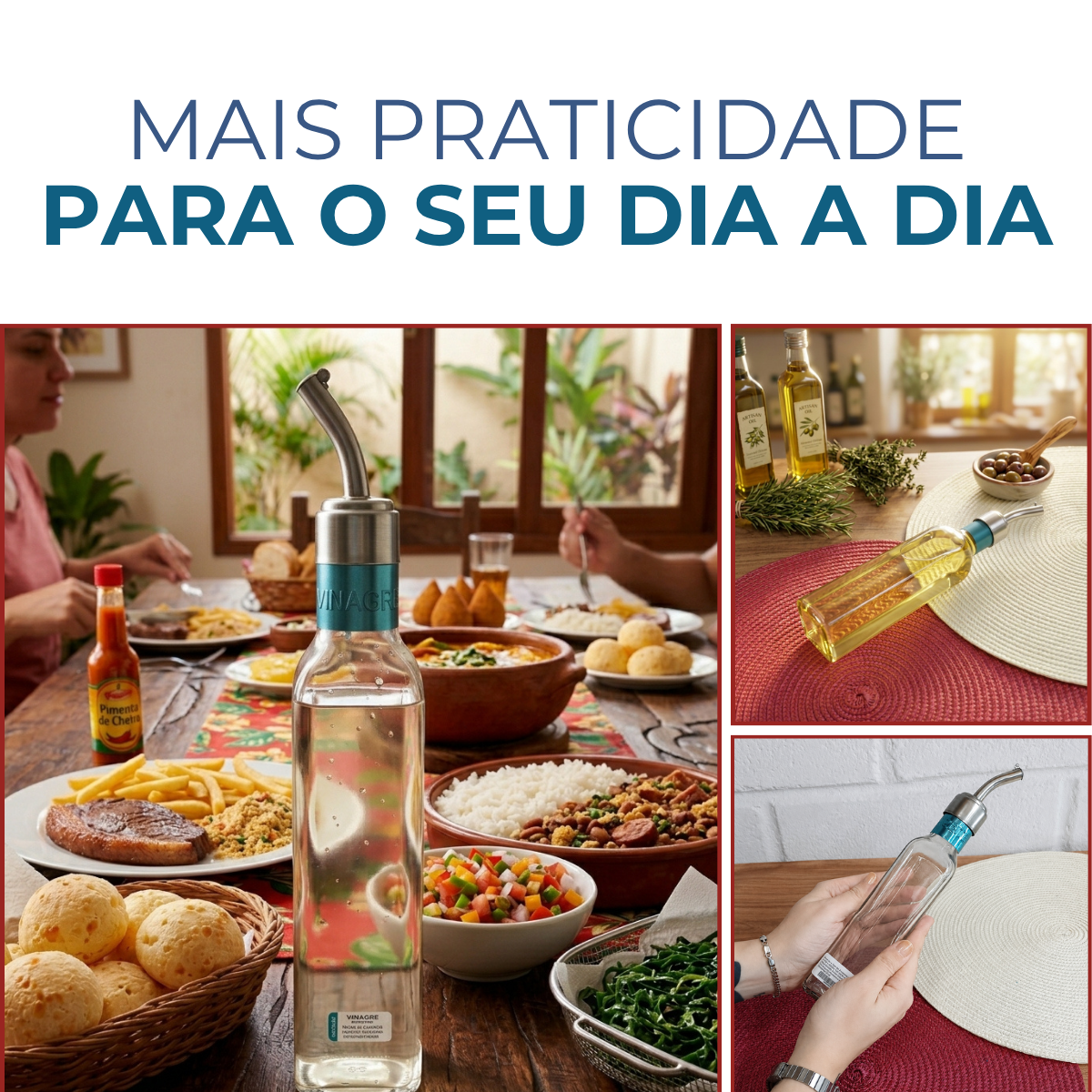 Galheteiro Vinagre 250ml Vidro