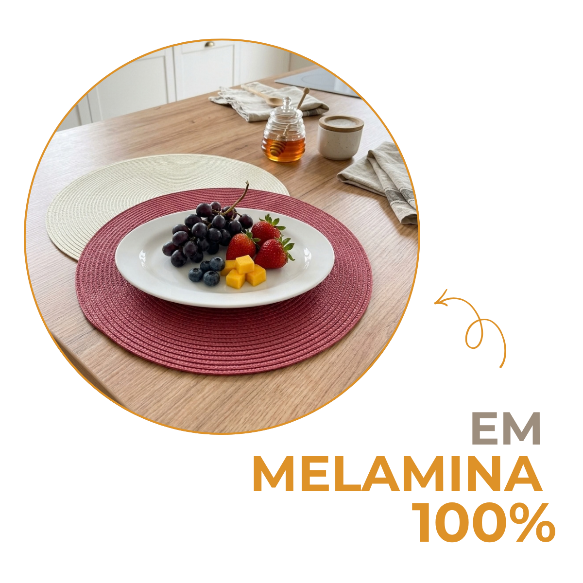 Travessa Oval Melamina 20cm Servir