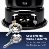 Conjunto Fondue Preto 10peças