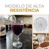 Taça Vidro Transparente Diamond 325ml