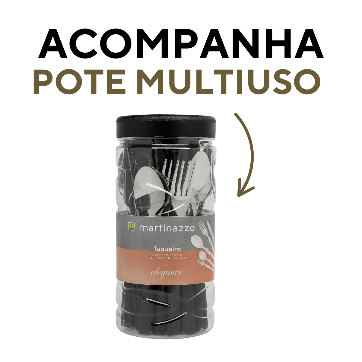 Conjunto talher 24peças piemonte preto A Gourmet