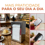 Porta Guardanapo Mesa Aço Inox