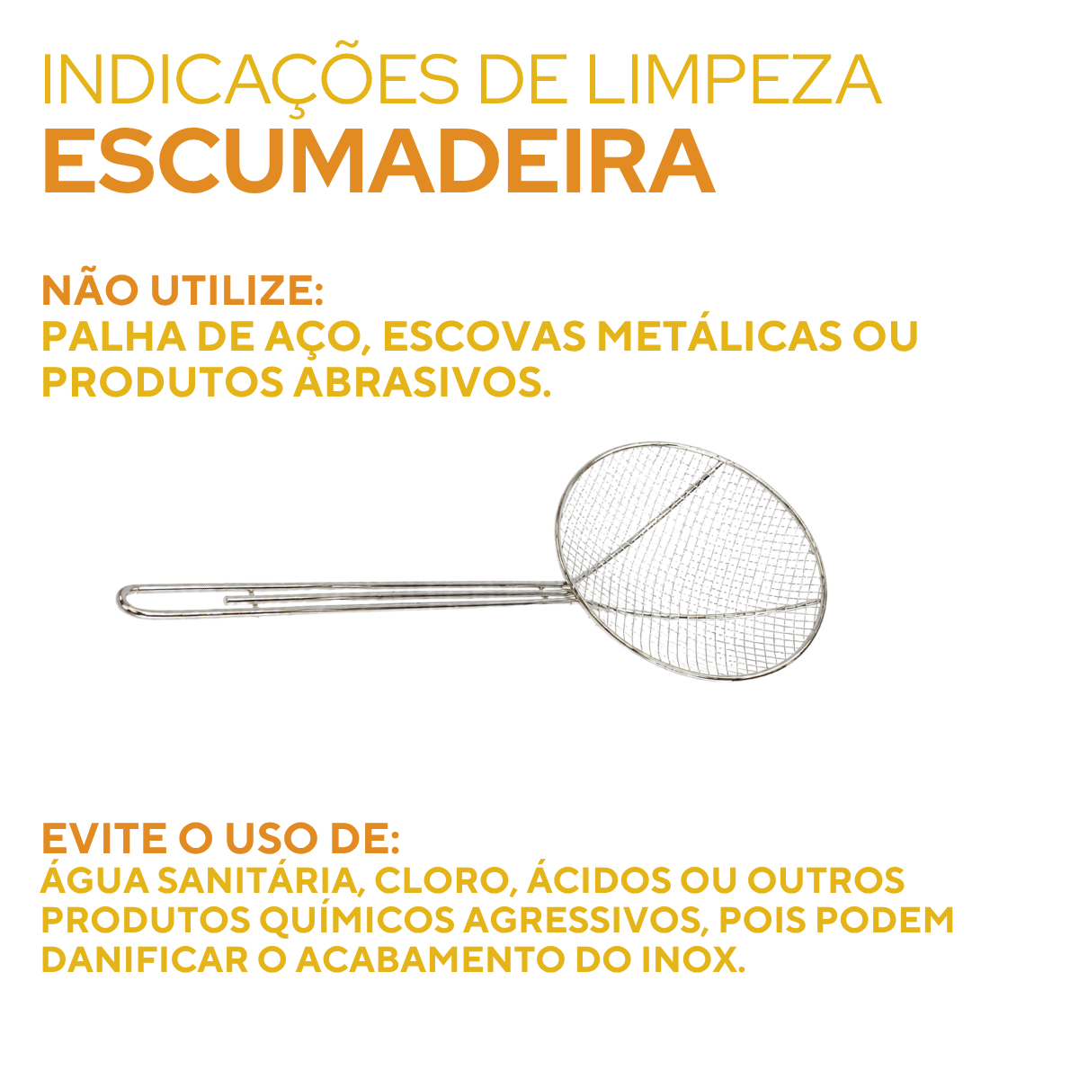 Escumadeira Fritura Aramada 55cm