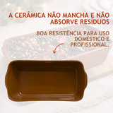 Travessa Retangular Ceramica Refratária