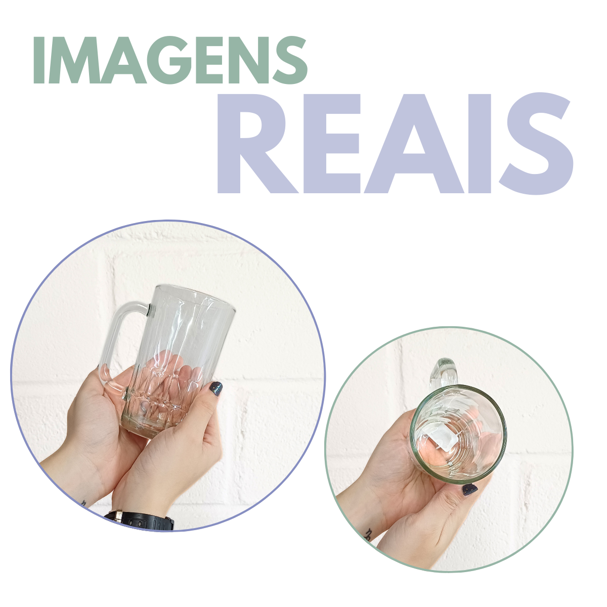 Caneca Vidro Jade 350ml