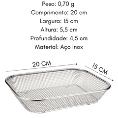 Escorredor Multiuso em Aço inox Pequeno Mimo Style