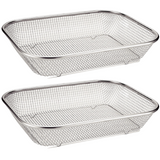 Escorredor Multiuso em Aço Inox Grande - A Gourmet