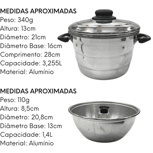 Pudinzeira de Alumínio Com 30cm