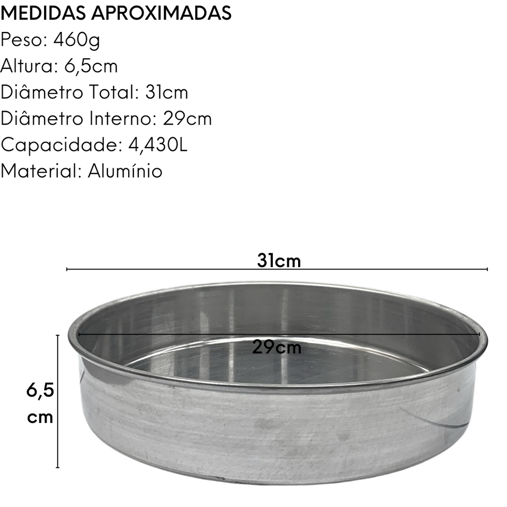 Forma Com Fundo Removível N30 de Alumínio Arary