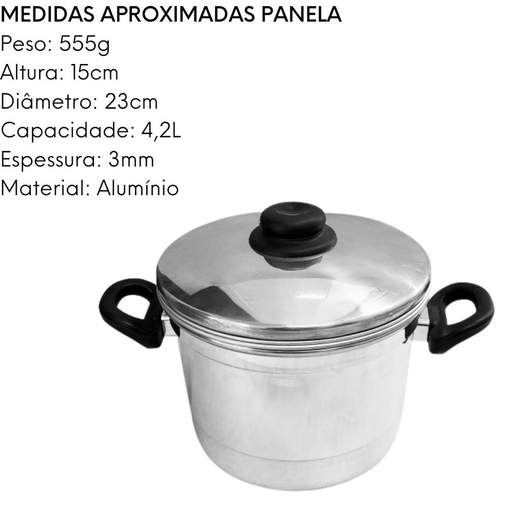Conjunto 3 em 1  Panela Forma e Forma a Vapor de Aluminio - A Gourmet