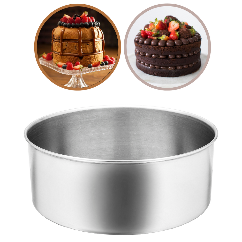Forma em Aluminio Redonda Alta N20 Para Bolos Arary