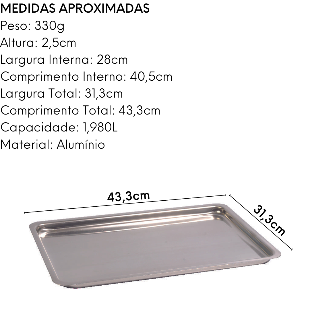 Assadeira Para Biscoito Baixa em Aluminio N3 Arary