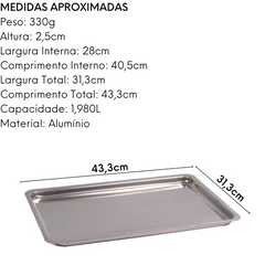Assadeira Para Biscoito Baixa em Aluminio N3
