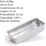 Forma de Pão e Bolo Retangular em Aluminio