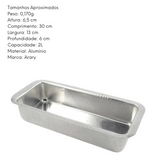 Forma de Pão N0 Retangular 2L de Aluminio Arary