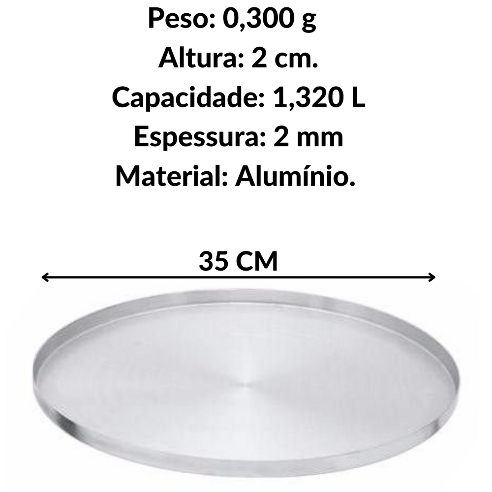 Forma Para Pizza N35 de Aluminio Arary