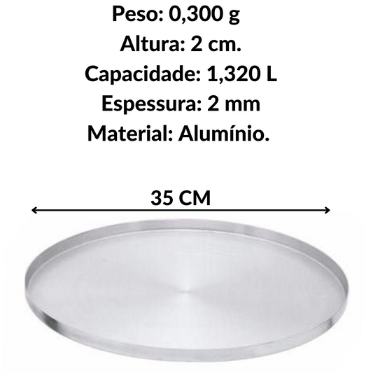 Forma Para Pizza N35 de Aluminio