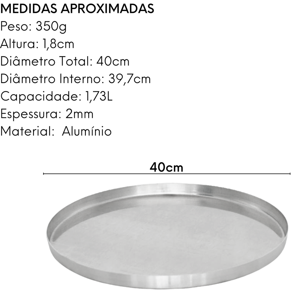 Forma Para Pizza em Alumínio N40 Arary