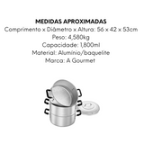 Caçarola a Vapor em Aluminio ABC