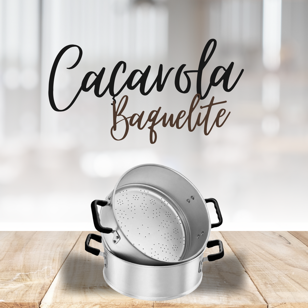 Caçarola a Vapor Alças em Baquelite 62cm ABC