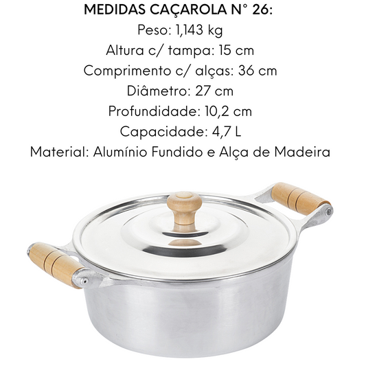 Caçarola AMTL N26 em Aluminio 4,7L