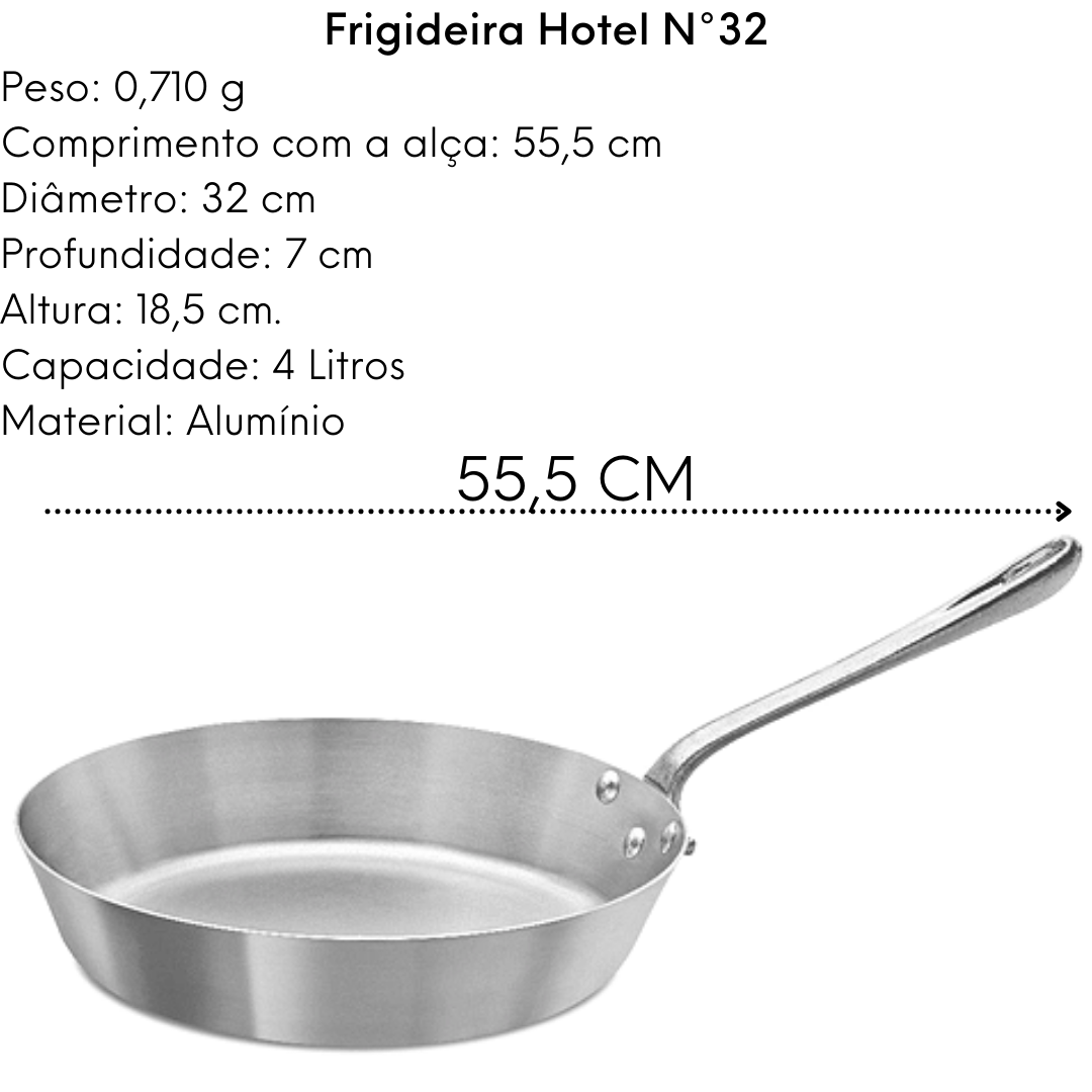 Frigideira Hotel N32 Com Cabo em Aluminio ABC