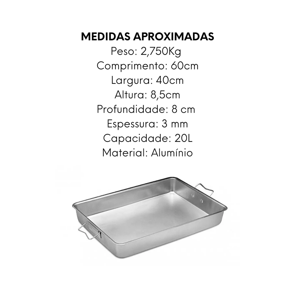 Assadeira Hotel Retangular N°8 ABC