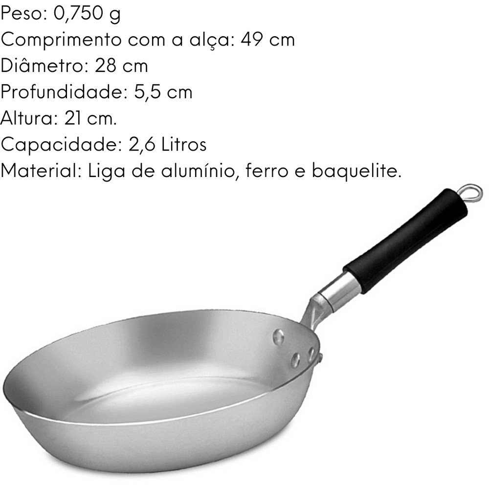 Frigideira Hotel N28 Com Cabo Baquelite ABC