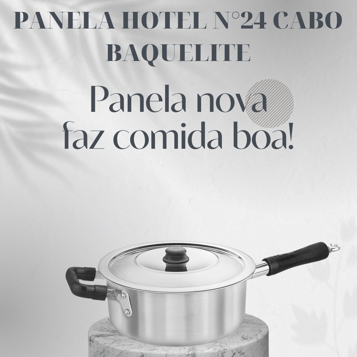 Panela Hotel N24 de Aluminio Cabo Baquelite 4,9L - A Gourmet