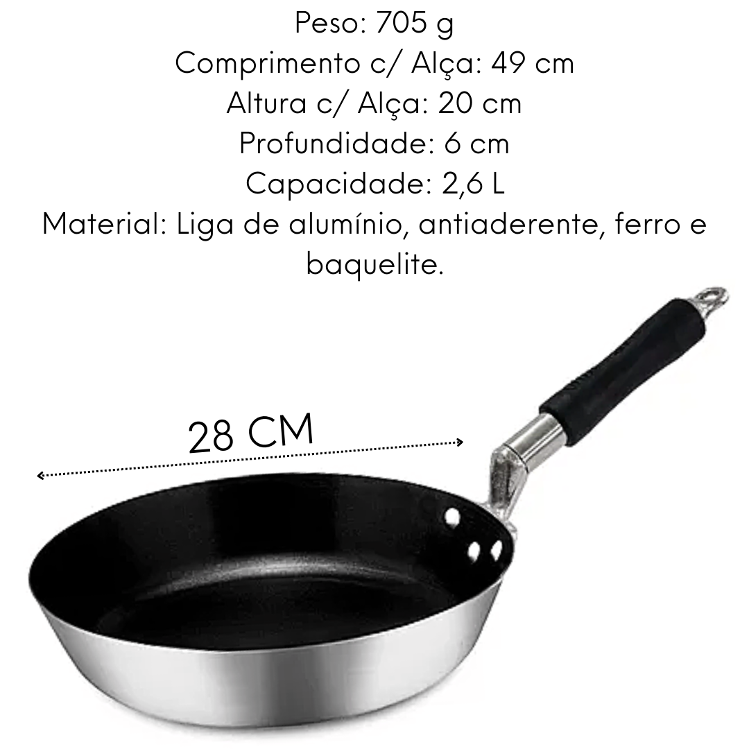 Frigideira Antiaderente Hotel N28 Cabo Baquelite ABC