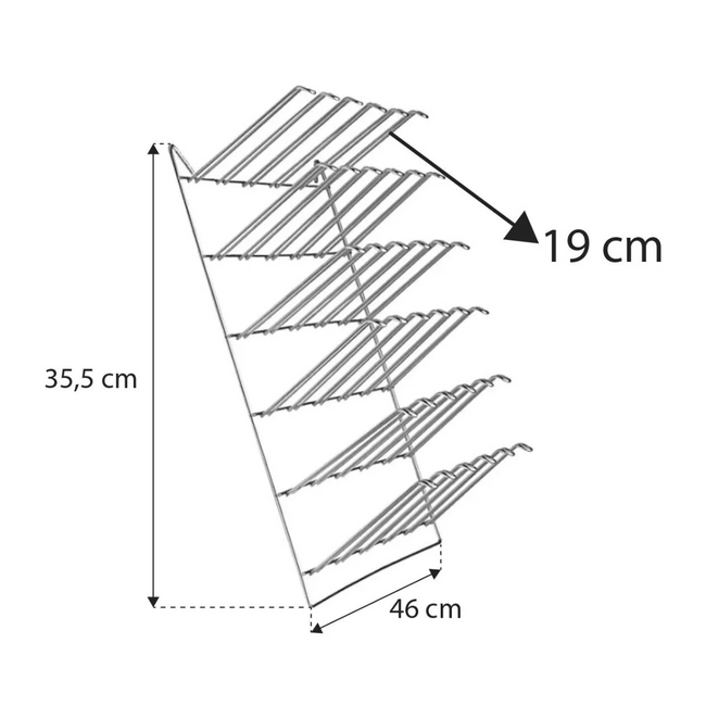 Suporte Reforcado Em Arame Cromado Para 36 Copos Main Image