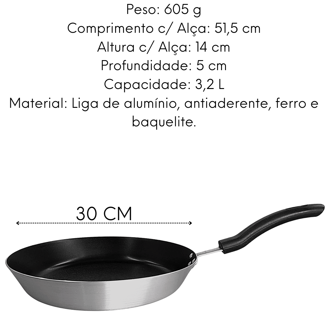 Frigideira Mestre Cheff Antiaderente N30 Cabo Baquelite ABC