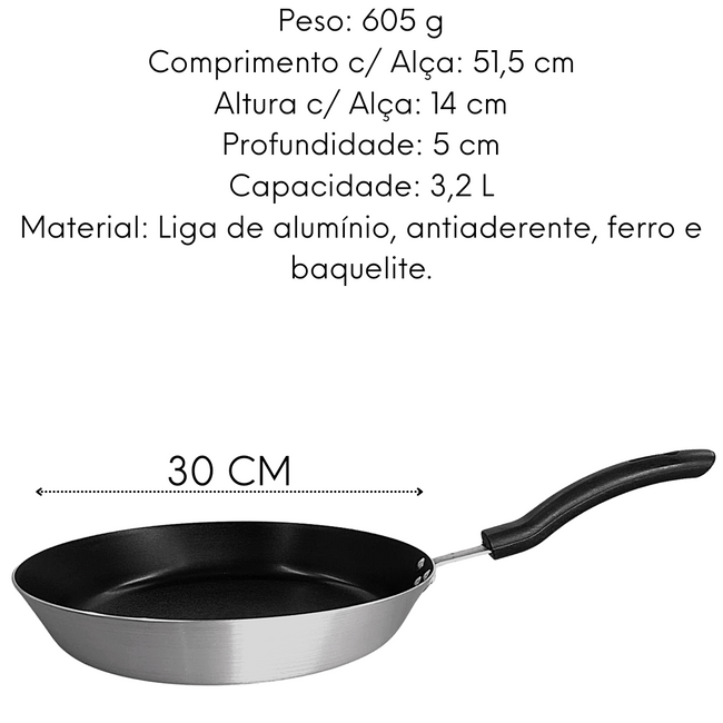 Frigideira Mestre Cheff Antiaderente N30 Cabo Baquelite Main Image