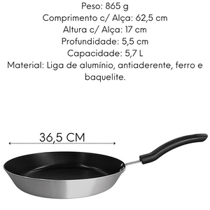 Frigideira Mestre Chef Antiaderente N36 Cabo Baquelite ABC