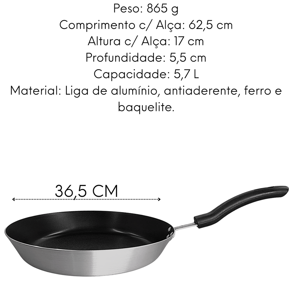 Frigideira Mestre Chef Antiaderente N36 Cabo Baquelite ABC