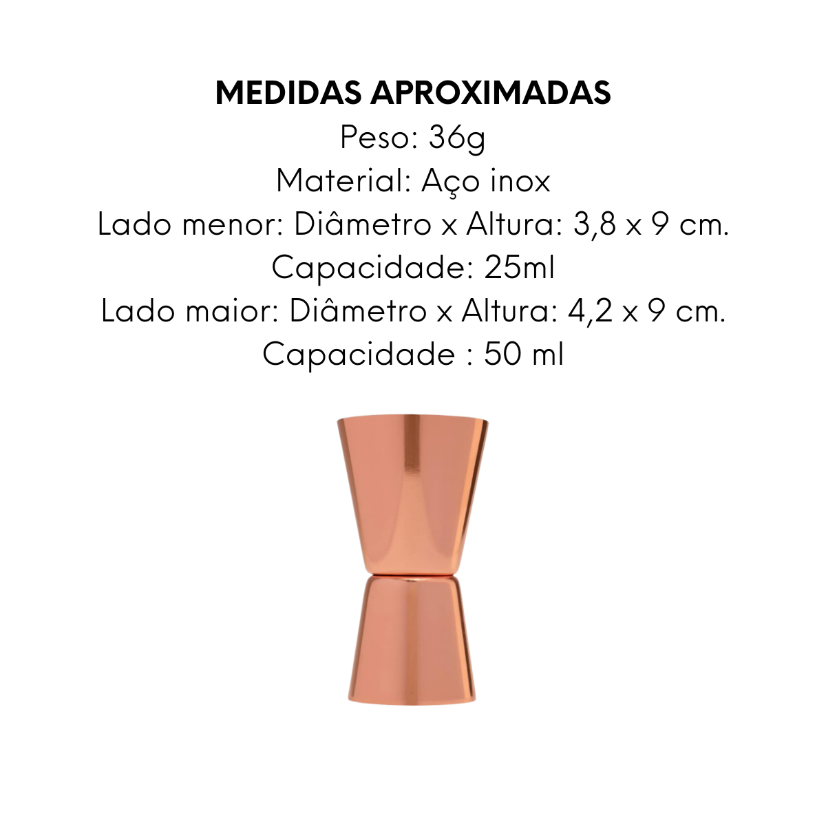 Dosador Duplo de Bronze Mimo Style