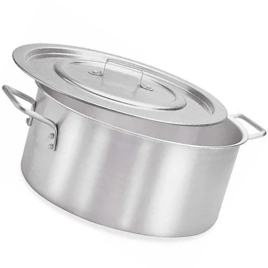 Caçarola Hotel Reta Com Alça N45 em Aluminio 31,8L Cajamac