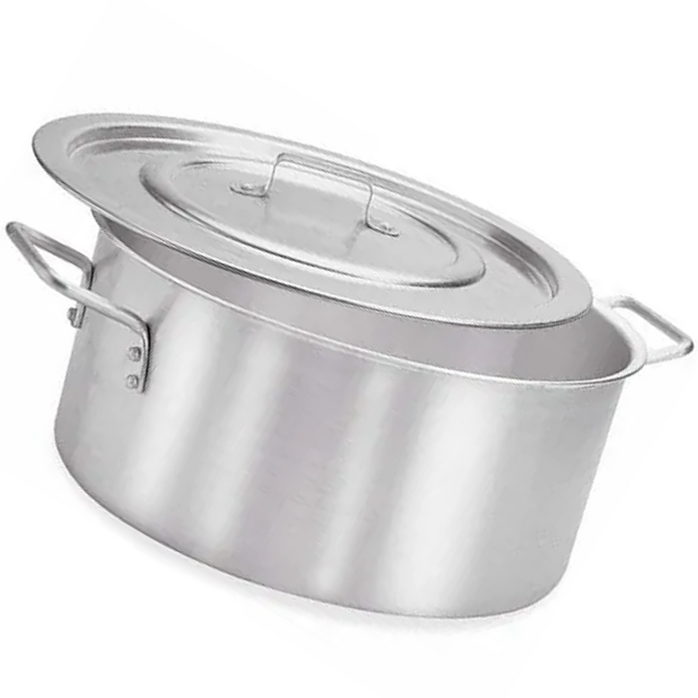 Caçarola Hotel Reta Com Alça N45 em Aluminio 31,8L Cajamac