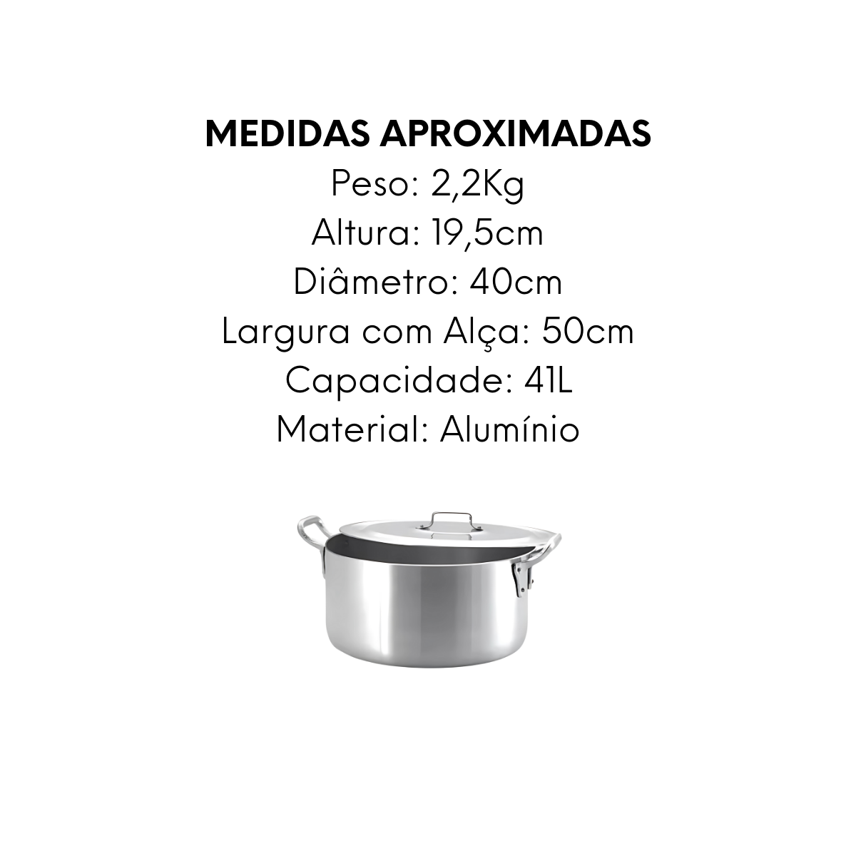 Caldeirão Hotel N40 Com Alça de Alumínio - A Gourmet