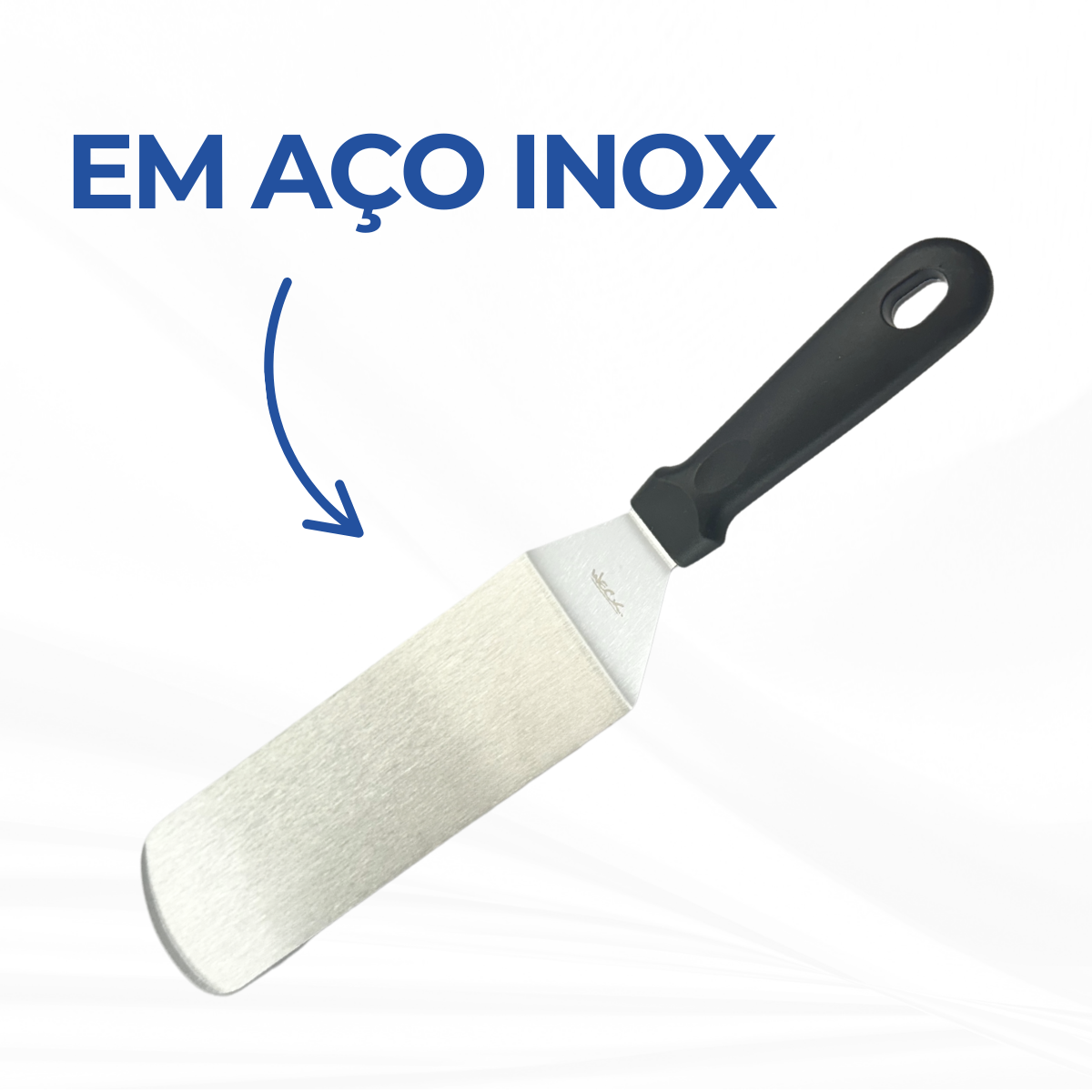 Espátula Curva Aço Inox - A Gourmet